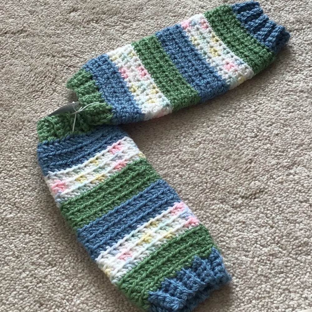 Baby Leg Warmers 3-6 mo Handmade Striped